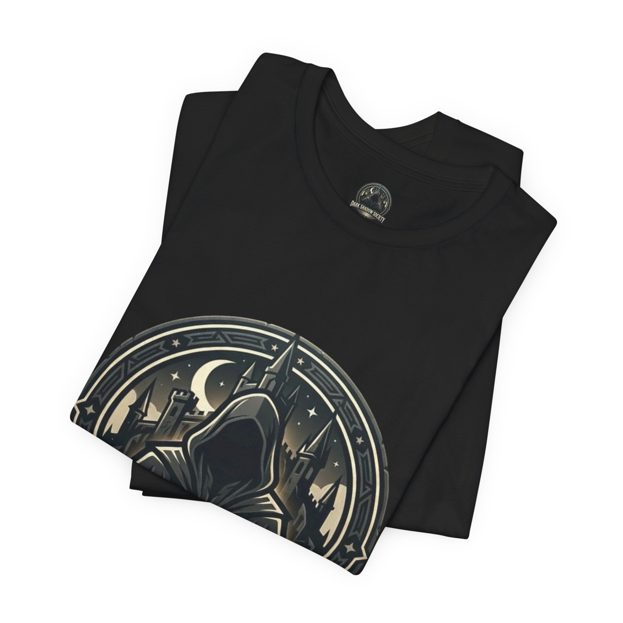 Dark Shadow Society Tee — Gothic Vintage Graphic T-Shirt