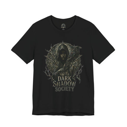 Dark Shadow Society Witch Tee — Gothic Witchcraft Graphic T-Shirt
