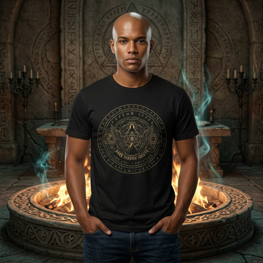 Sacred Geometry Dark Shadow Society Tee