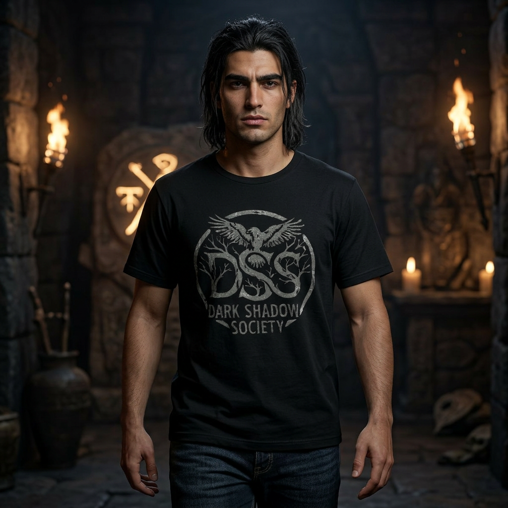 Forest Crow Tee — Dark Nature Graphic T-Shirt